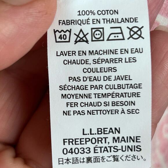 L.L. Bean shirt men's Large button down short sleeve Tropics camp Dad batik - Picture 9 of 9